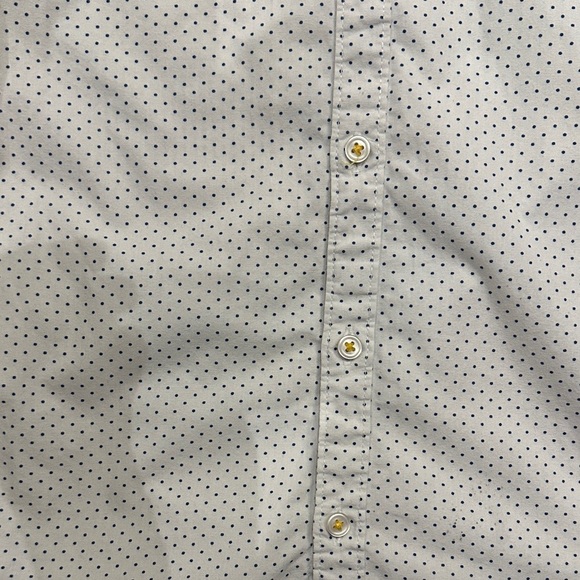 Boy's White and Blue Polka Dot Blouse - Picture 8 of 9